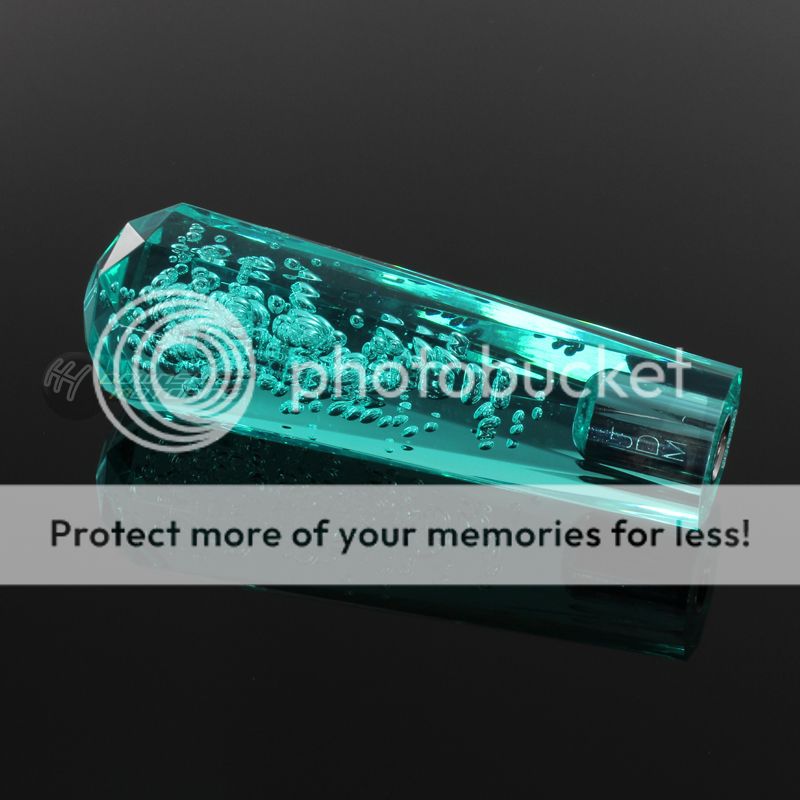 VIP Universal JDM Diamond Crystal Manual Bubble Shift Knob 150mm TEAL